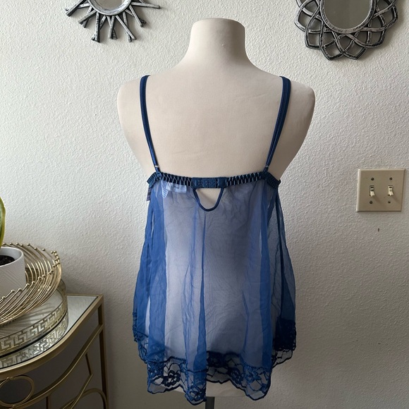 Frederick's of Hollywood Navy Sheer Lingerie Sz M - Picture 2 of 4